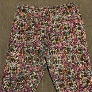 OS one size Lularoe Printed Black leggings